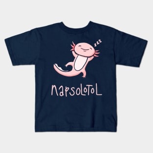 Funny Axolotl Pun Napsolotl Kids T-Shirt